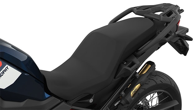 We see the seat of the F 850 GS.