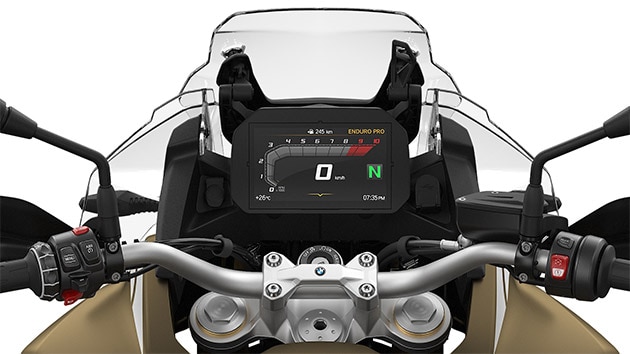 We see the 6.5” TFT display of the F 850 GS Adventure.